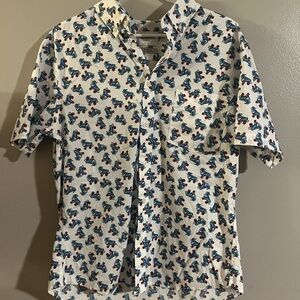 Goodfellow & Co Blue and‎ White Patterned Shirt